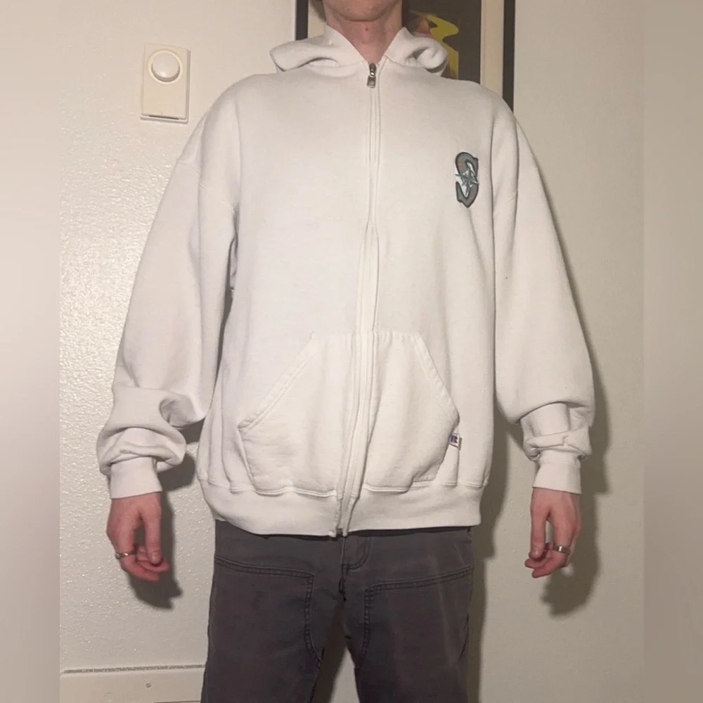 Vintage Mariners Zip-Up Hoodie Sweatshirt